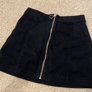 Black jean skirt